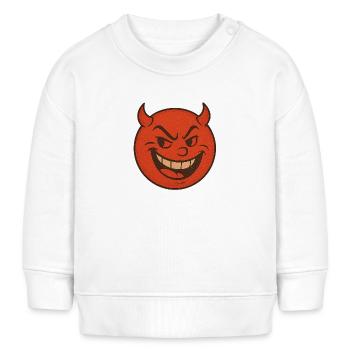 Effronté et rouge feu – Le petit diable - Sweat bébé bio Stanley/Stella - blanc - Devant