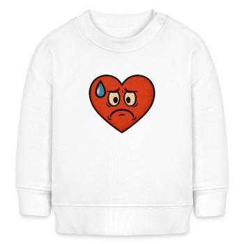 Herz voller Sorgen – Wenn’s innen weh tut - Baby Organic Sweatshirt Baby Changer von Stanley/Stella - Weiß - Vorne
