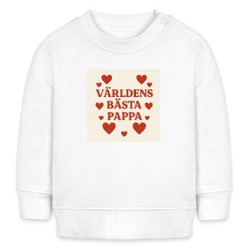 Der beste Vater der Welt - Baby Organic Sweatshirt Baby Changer von Stanley/Stella - Weiß - Vorne