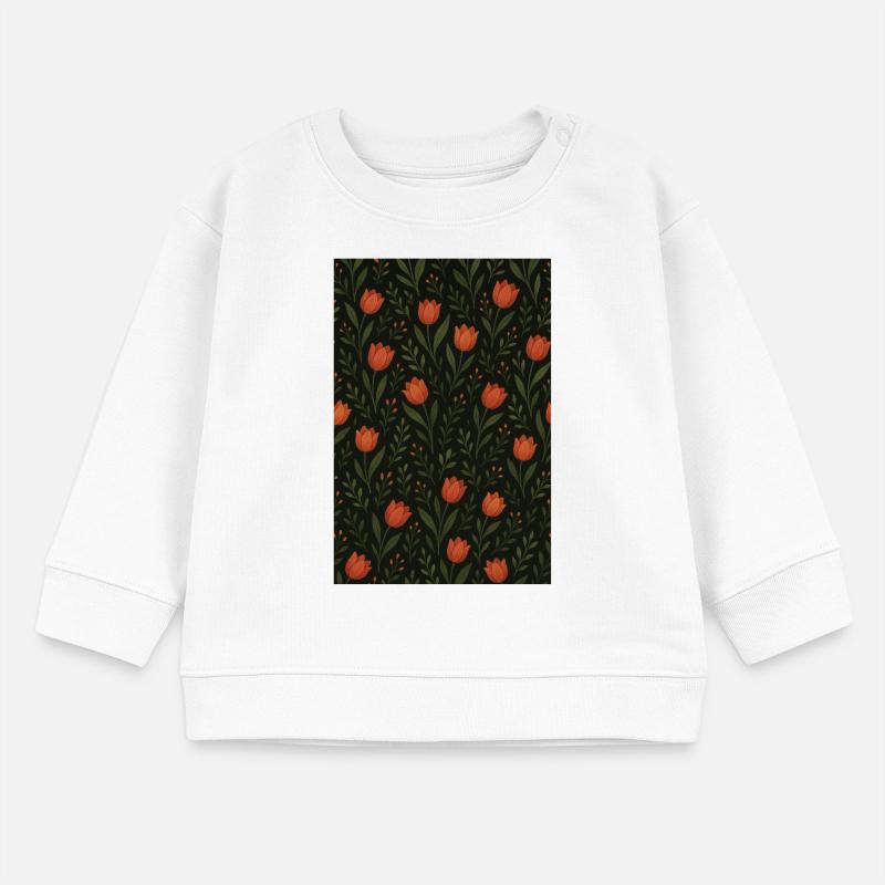 Motif Tulipe Sweat bébé bio Stanley/Stella