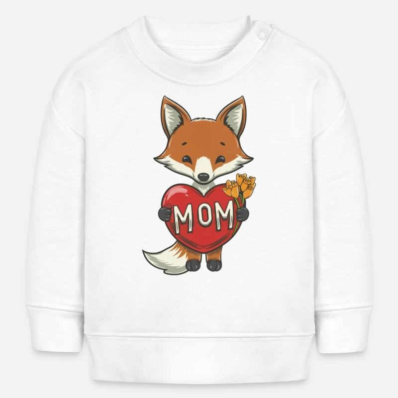 FOX MOM - Baby Sweatshirt by Stanley/Stella - white