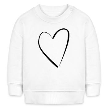 Heart - Baby Organic Sweatshirt Baby Changer von Stanley/Stella - Weiß - Vorne