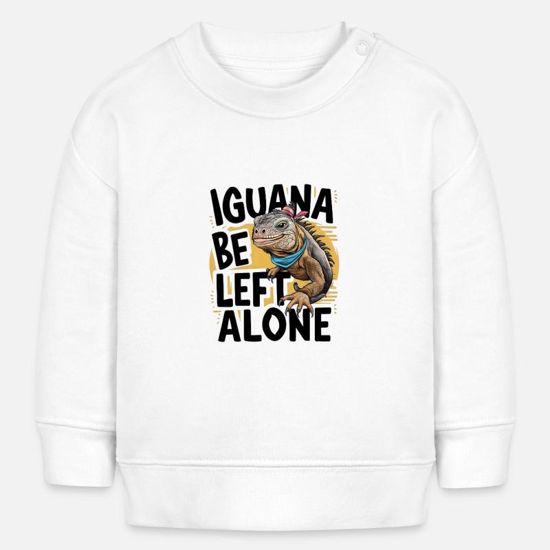 Iguana Be Left Alone - Baby Sweatshirt by Stanley/Stella - white