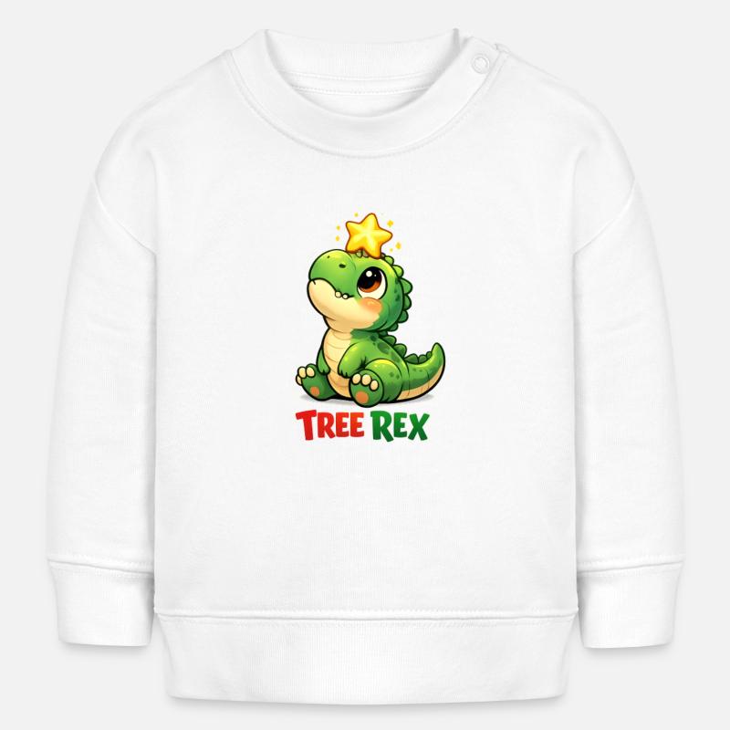 Tree Rex Dino T Rex - Sweat bébé bio Stanley/Stella - blanc