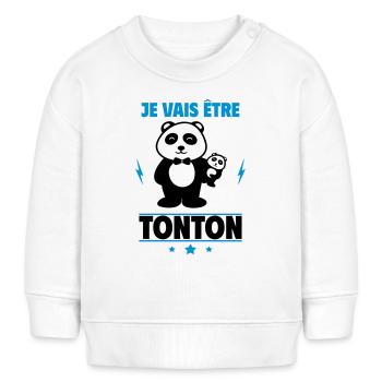 Bientôt Tonton – Prêt à devenir le meilleur oncle - Sweat bébé bio Stanley/Stella - blanc - Devant