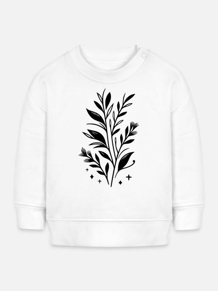 Zweig Ast - Baby Organic Sweatshirt Baby Changer von Stanley/Stella - Weiß