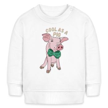 Cool as a Pig - Baby Organic Sweatshirt Baby Changer von Stanley/Stella - Weiß - Vorne