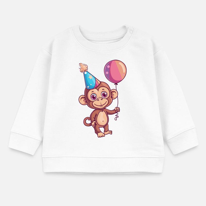 Monkey Birthday Comic Baby Sweatshirt by Stanley/Stella