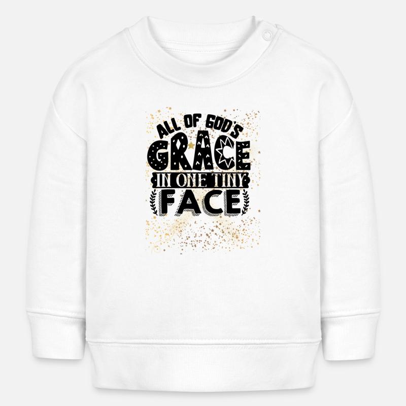 Éclat doré et confettis glamour - Sweat bébé bio Stanley/Stella - blanc