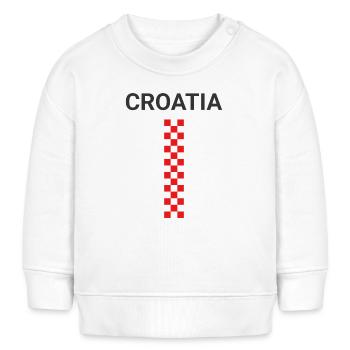 Carrés verticaux de Croatie - Sweat bébé bio Stanley/Stella - blanc - Devant