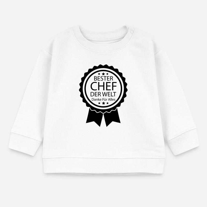 Bester Chef Dankeschön Geschenk Abschied Spruch Baby Organic Sweatshirt Baby Changer von Stanley/Stella