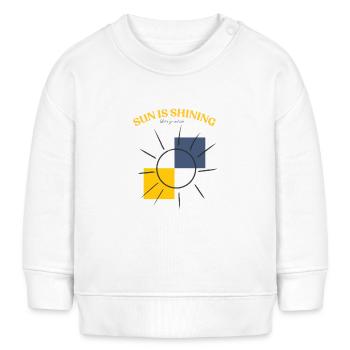 Le soleil brille - allons dehors - Sweat bébé bio Stanley/Stella - blanc - Devant