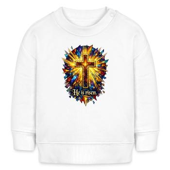 He is risen - Baby Organic Sweatshirt Baby Changer von Stanley/Stella - Weiß - Vorne