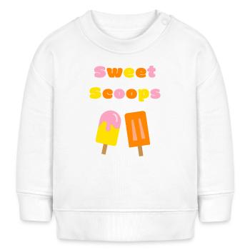 Sweet Scoops Pop Art - Baby Organic Sweatshirt Baby Changer von Stanley/Stella - Weiß - Vorne