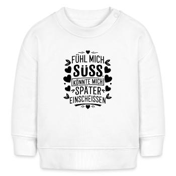 Lustiger Baby Body Spruch - Baby Organic Sweatshirt Baby Changer von Stanley/Stella - Weiß - Vorne