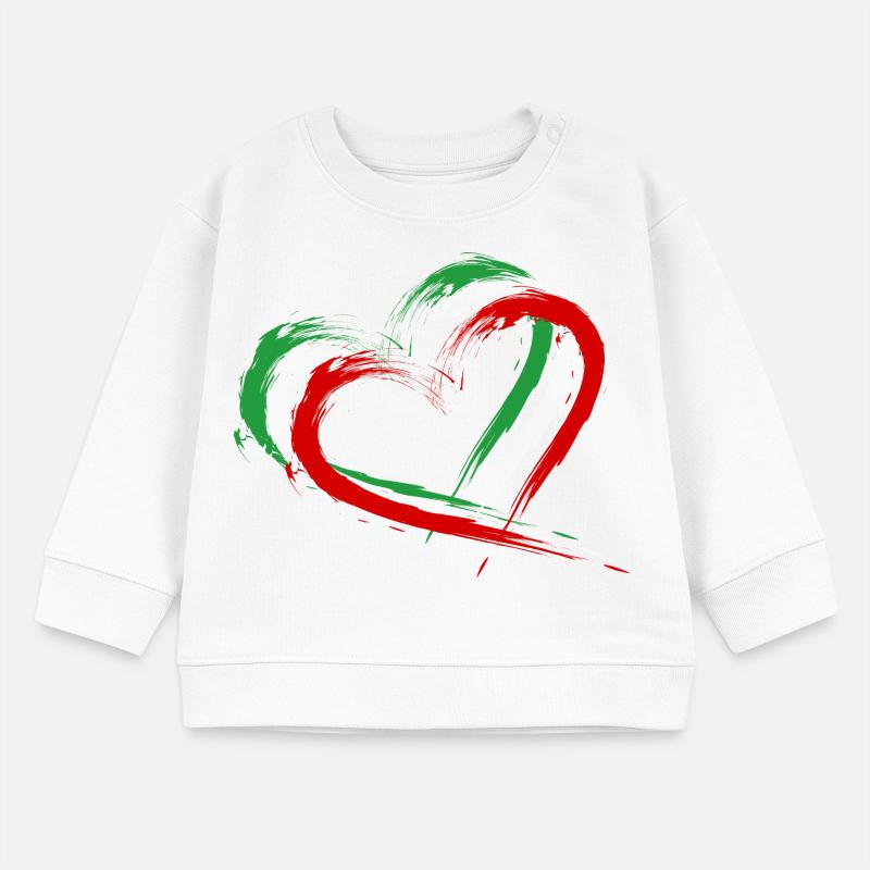 Couleurs du coeur du drapeau de l'Iran Sweat bébé bio Stanley/Stella