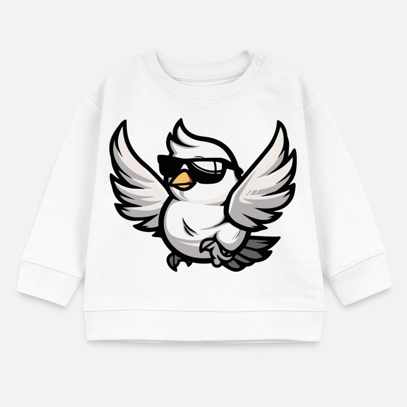 Taube Vogel Comic Cool Baby Organic Sweatshirt Baby Changer von Stanley/Stella