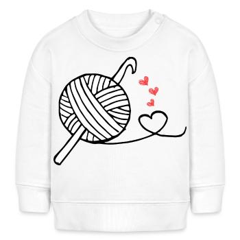 Stricken Stricken Häkeln Stricker - Baby Organic Sweatshirt Baby Changer von Stanley/Stella - Weiß - Vorne