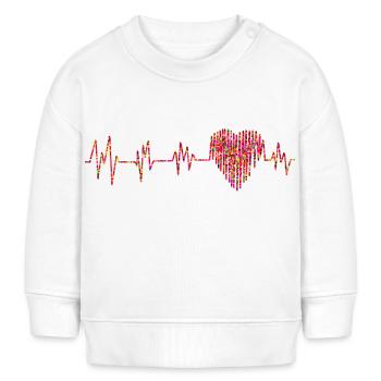 Herzschlag - Baby Organic Sweatshirt Baby Changer von Stanley/Stella - Weiß - Vorne