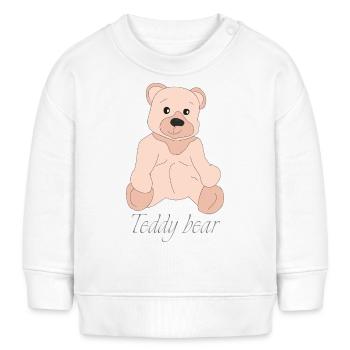Pink teddy bear - Baby Sweatshirt by Stanley/Stella - white - Front