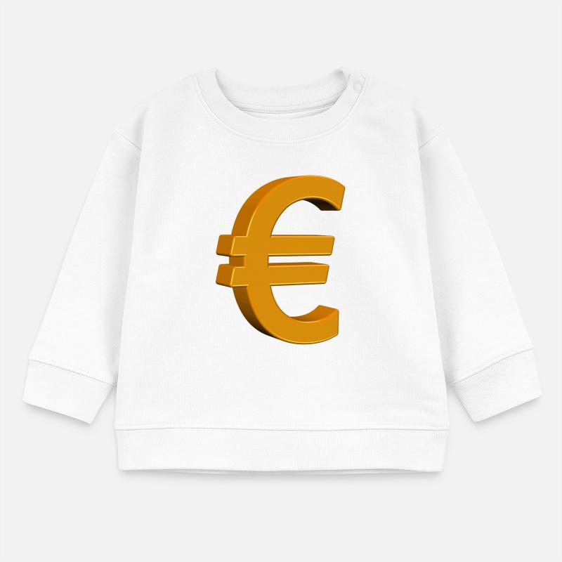 Design abstrait de l’euro doré Sweat bébé bio Stanley/Stella