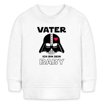 Baby Geburstag Geschenk Sprüche Vater Dad Papa - Baby Organic Sweatshirt Baby Changer von Stanley/Stella - Weiß - Vorne