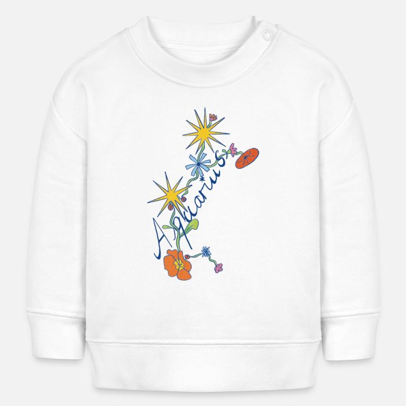 Verseau – Illustration créative du zodiaque - Sweat bébé bio Stanley/Stella - blanc