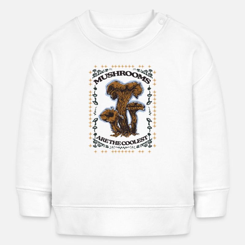 LES CHAMPIGNONS SONT LES PLUS COOL - Sweat bébé bio Stanley/Stella - blanc