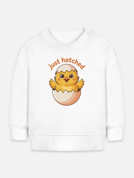 Frisch geschlüpft Küken - Baby Organic Sweatshirt Baby Changer von Stanley/Stella - Weiß