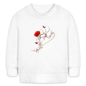 Ikebana Collage with Poppy Zen Style - Baby Sweatshirt by Stanley/Stella - white - Front