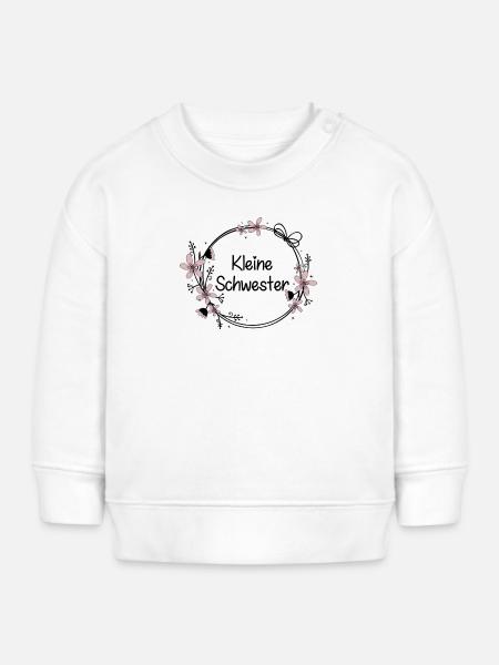 Kleine Schwester - Baby Organic Sweatshirt Baby Changer von Stanley/Stella - Weiß