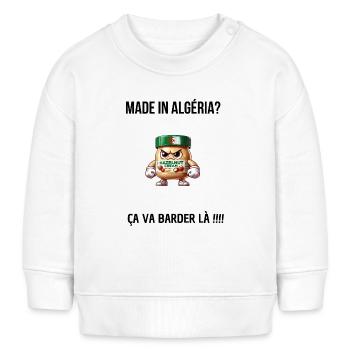 L'icône Algérienne de la tartine avec humour - Sweat bébé bio Stanley/Stella - blanc - Devant