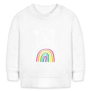 BAER RAINBOW white colored - Baby Organic Sweatshirt Baby Changer von Stanley/Stella - Weiß - Vorne