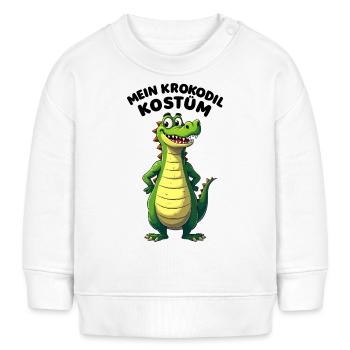 Krokodil Kostüm Fasching Karneval - Baby Organic Sweatshirt Baby Changer von Stanley/Stella - Weiß - Vorne