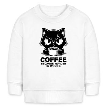 Murder is wrong - Baby Sweatshirt by Stanley/Stella - white - Front