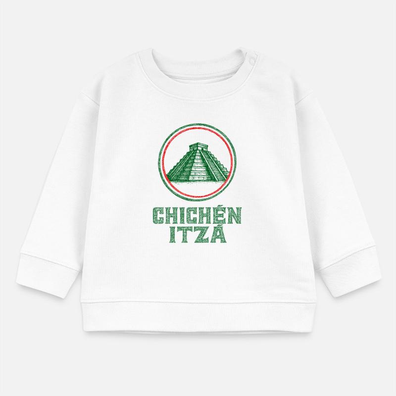 Drapeau du temple de Chichen Itza Mexique Sweat bébé bio Stanley/Stella