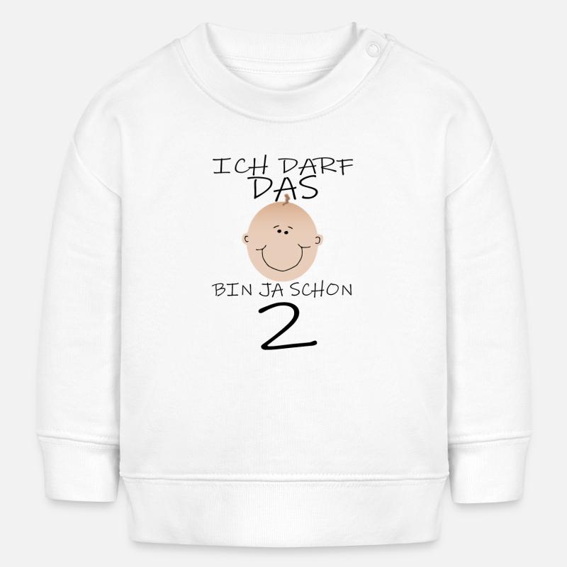 2e anniversaire garçon - Sweat bébé bio Stanley/Stella - blanc