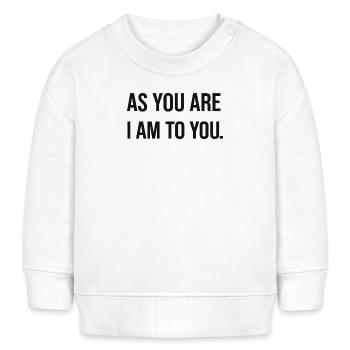 Inspirierende Selbstliebe Botschaft - Baby Organic Sweatshirt Baby Changer von Stanley/Stella - Weiß - Vorne