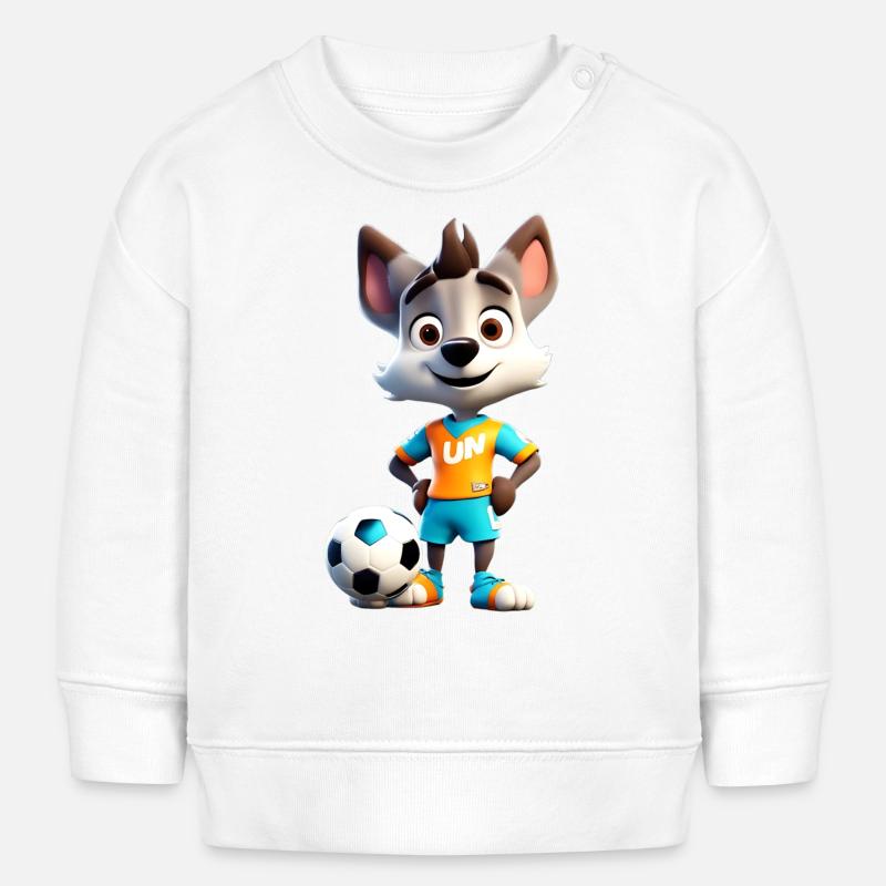 Wolf Soccer - Baby Sweatshirt by Stanley/Stella - white