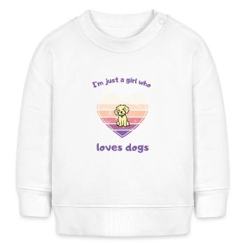 I m just a girl - Baby Organic Sweatshirt Baby Changer von Stanley/Stella - Weiß - Vorne