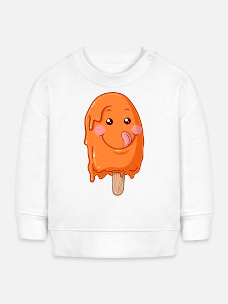 Eis am Stiel Comic - Baby Organic Sweatshirt Baby Changer von Stanley/Stella - Weiß