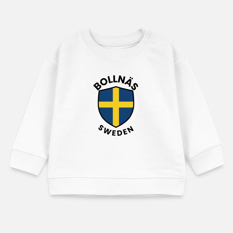 Drapeau du Bouclier de Suède de Bollnäs Sweat bébé bio Stanley/Stella