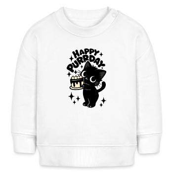Kitchen Theft Cat | Cute Birthday Cats Motif - Baby Sweatshirt by Stanley/Stella - white - Front