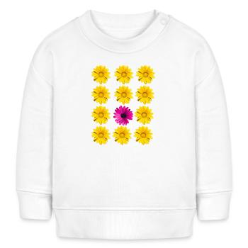 Blüten Blumen Botanik - Baby Organic Sweatshirt Baby Changer von Stanley/Stella - Weiß - Vorne