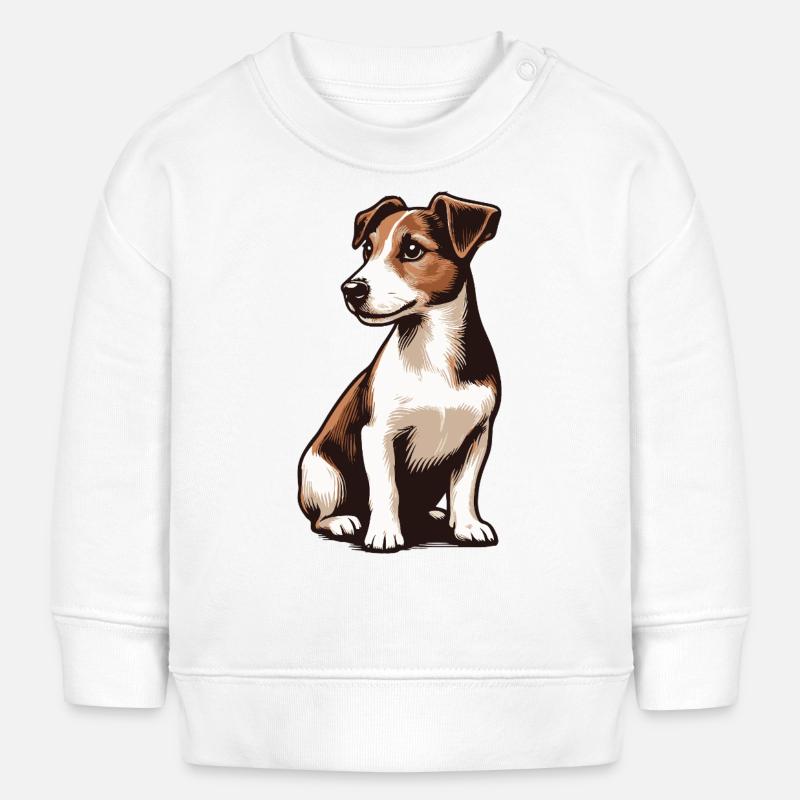 Jack Russell Terrier - Baby Sweatshirt by Stanley/Stella - white