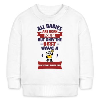 Bébé Papa Volleyeur Volley Volleyball Sport - Sweat bébé bio Stanley/Stella - blanc - Devant