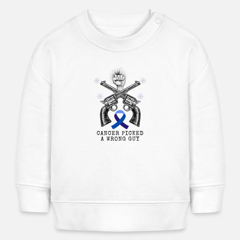 Cancer_picked_a_wrong_guy_Tshirt - Baby Sweatshirt by Stanley/Stella - white