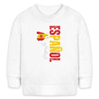 Spanish Pride, conception verticale - Sweat bébé bio Stanley/Stella - blanc - Devant