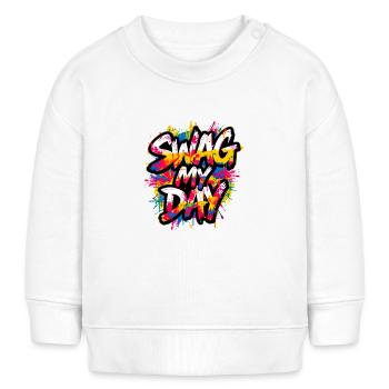 Swag My Day Graffiti - Sweat bébé bio Stanley/Stella - blanc - Devant