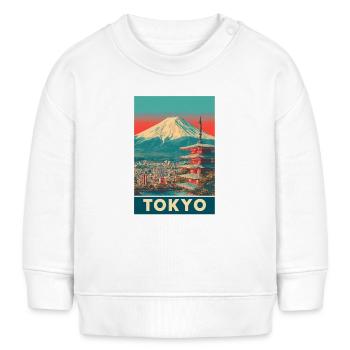 Tokyo Pagode Rétro du Mont Fuji - Sweat bébé bio Stanley/Stella - blanc - Devant